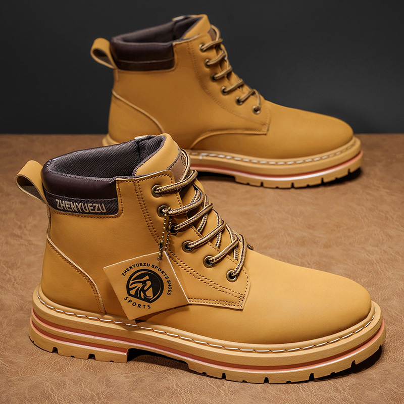 Soft Sole Booties - Modieuze heren-high-top laarzen, zachte comfortvoering, slijtvaste