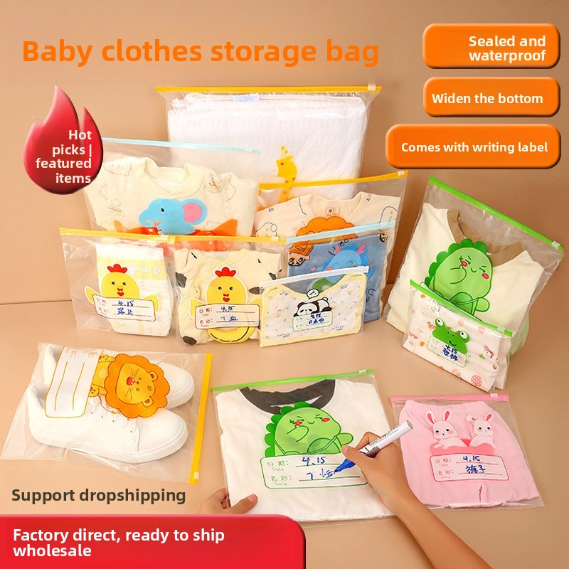 Baby Clothing Zipper - Opbergzak voor kleuterkleding Sorteer- en verzegelzak
