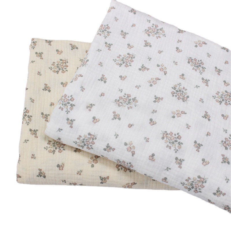 Bloemenprint Dubbel Gaas Katoe - Baby Clothing Patterns recensie en prijs